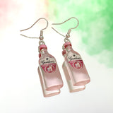 Pink Gin Hook Earrings