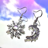 Sun & Moon Hook Earrings