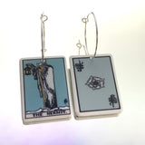 The Hermit Tarot Card Hoop Earrings