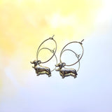 Sausage Dog Hoop Earrings