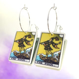 The Fool Tarot Card Hoop Earrings