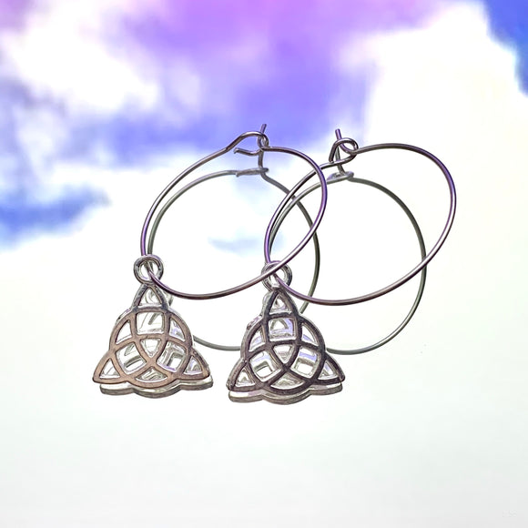 Charmed Triquetra Hoop Earrings