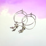 Shooting Star Hoop Earrings