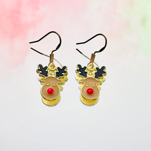 Santa & Reindeer Hook Earrings