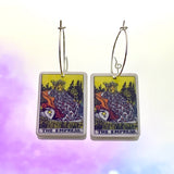 The Empress Tarot Card Hoop Earrings