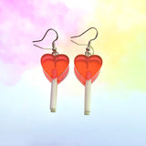 Heart Lollipop Hook Earrings