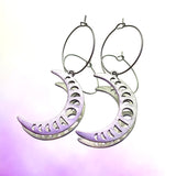 Moon Phases Hoop Earrings