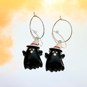 Witch Ghost Hoop Earrings