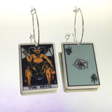 The Devil Tarot Card Hoop Earrings