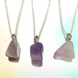 Amethyst Tumble Necklace 18”