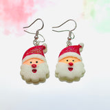 Glitter Santa Hook Earrings