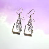 “Drink Me” Potion Bottle Hook Earrings