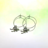 Mini Stegosaurus Hoop Earrings