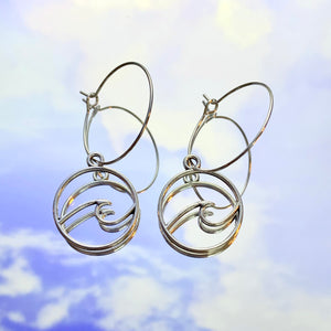 Wave Hoop Earrings