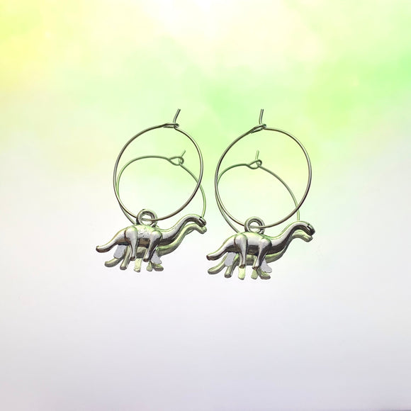 Diplodocus Hoop Earrings