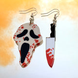 Ghost Face Hook Earrings