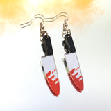 Bloody Knife Hook Earrings