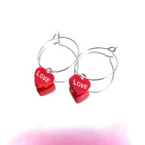 Love Heart Hoop Earrings