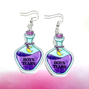 Boys Tears Potion Hook Earrings