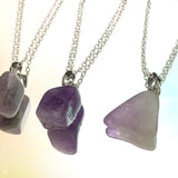 Amethyst Tumble Necklace 18”